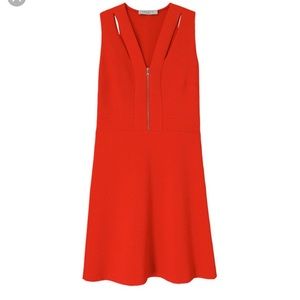 Sandro v neck zip Dress Size 1 Perfect condition